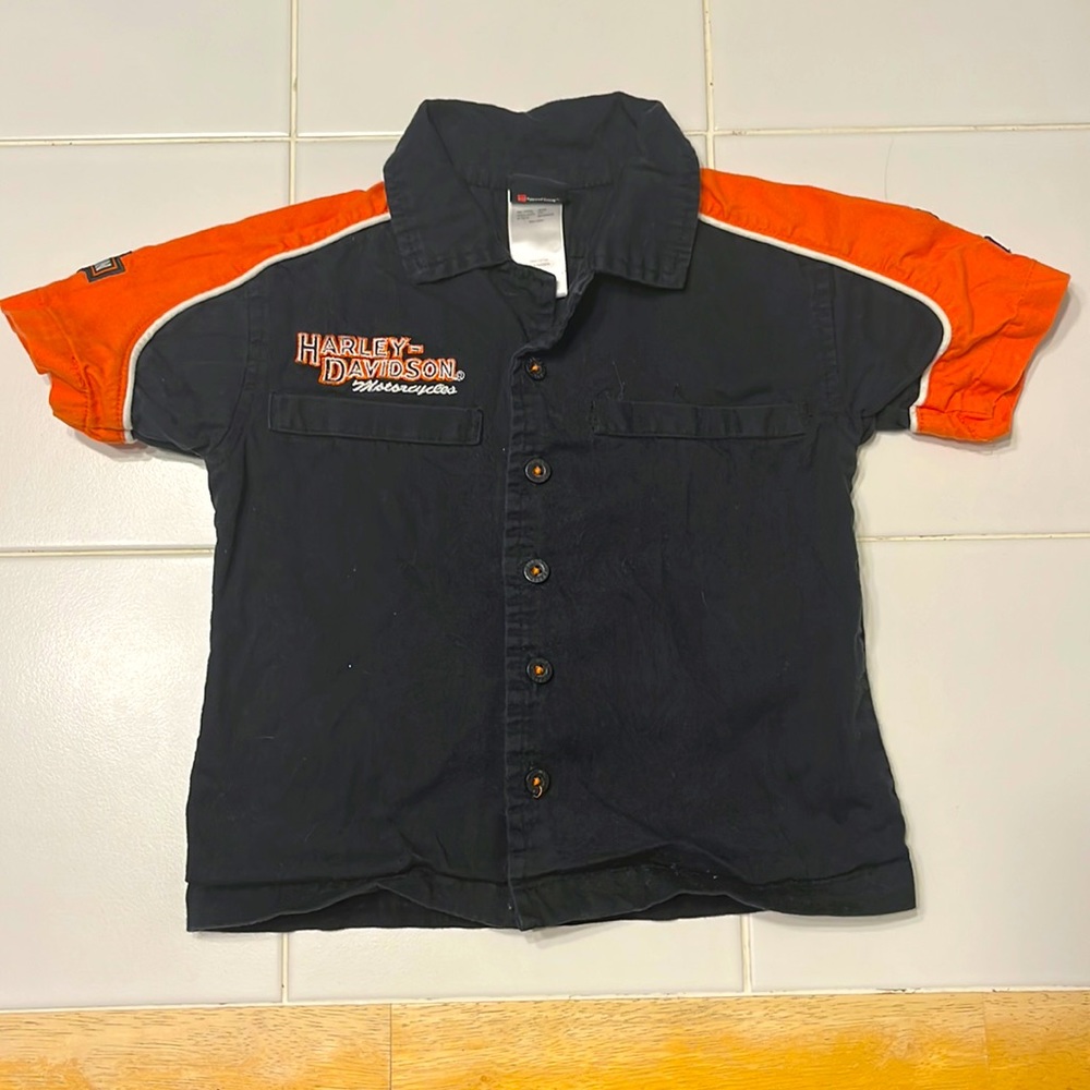 Harley Davidson 18 month button up dress shirt